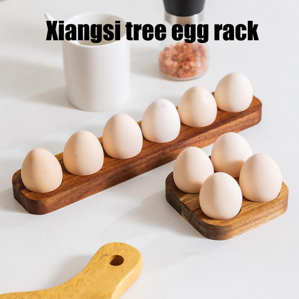 Kitchen Gadgets Holder - 32/11cm 나무 계란 홀더, 소박한 스타일의