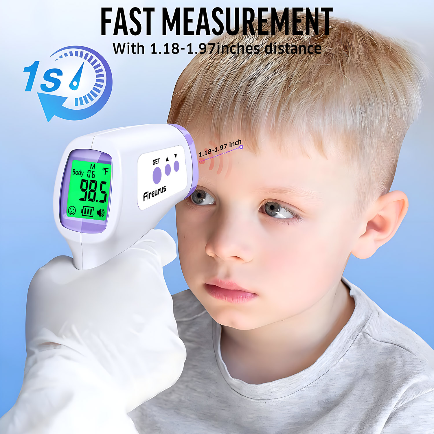 Instant Read Thermometer - 1. 초고속 측정, 비접촉식 적외선 온도계,