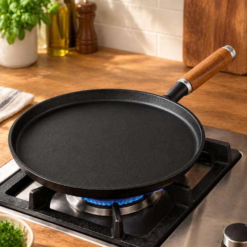 Cast Iron Skillet - 가스레인지와 인덕션 레인지 모두에서 사용할 수