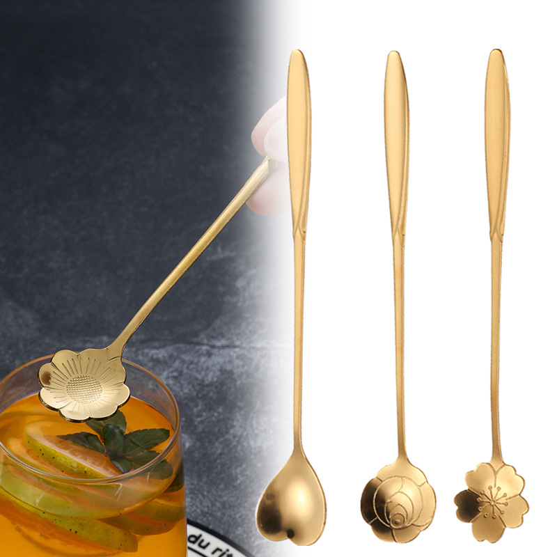Kitchen Gadgets Gold - 스테인레스 스틸 체리 장미 꽃 골드