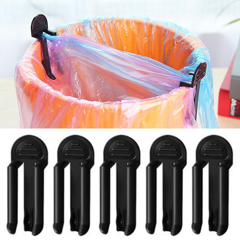 Kitchen Gadgets Holder - 2/5개 플라스틱 쓰레기봉투 클립 고정형 쓰레기통