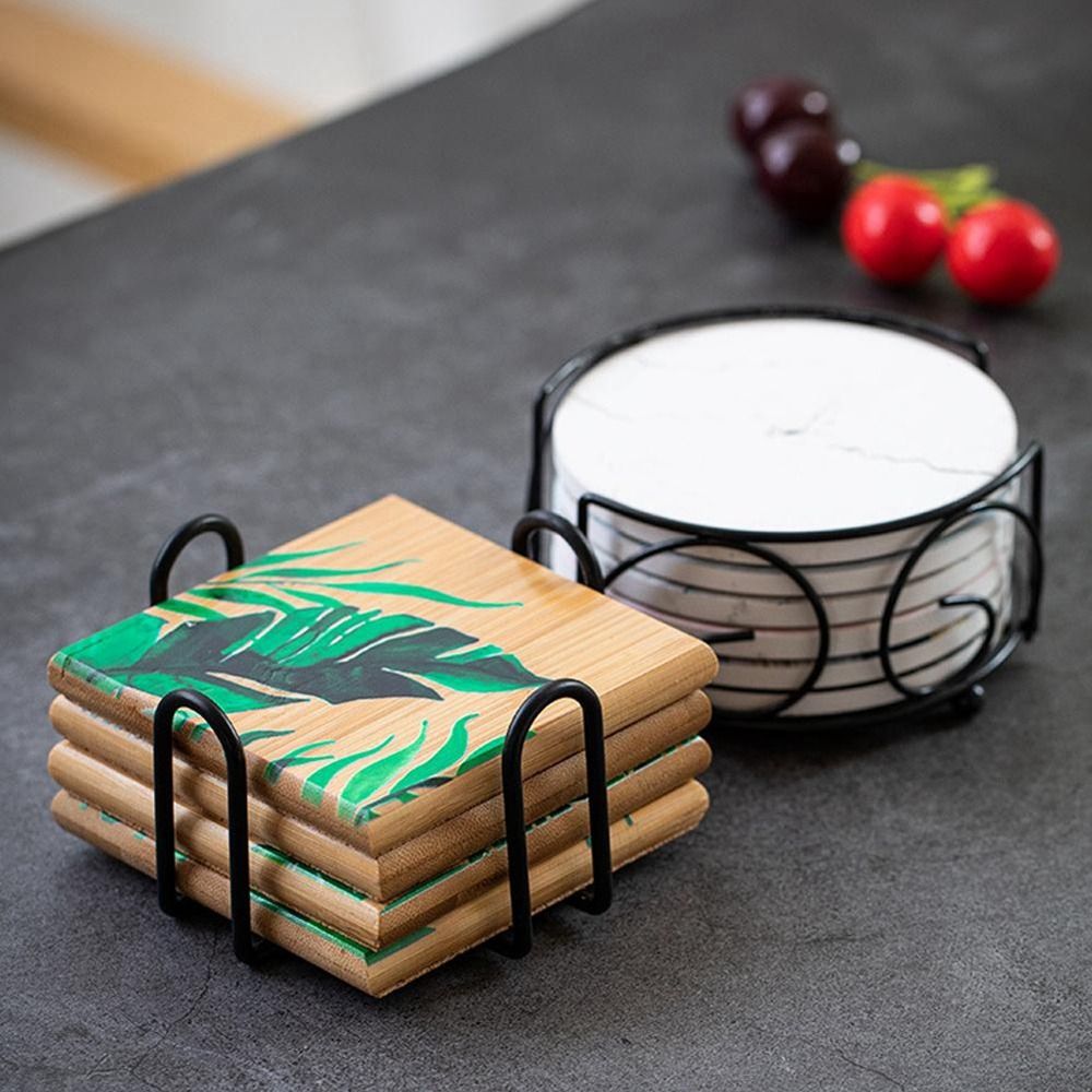 Kitchen Gadgets Holder - 원형 및 사각형 컵받침 정리대 주방용품