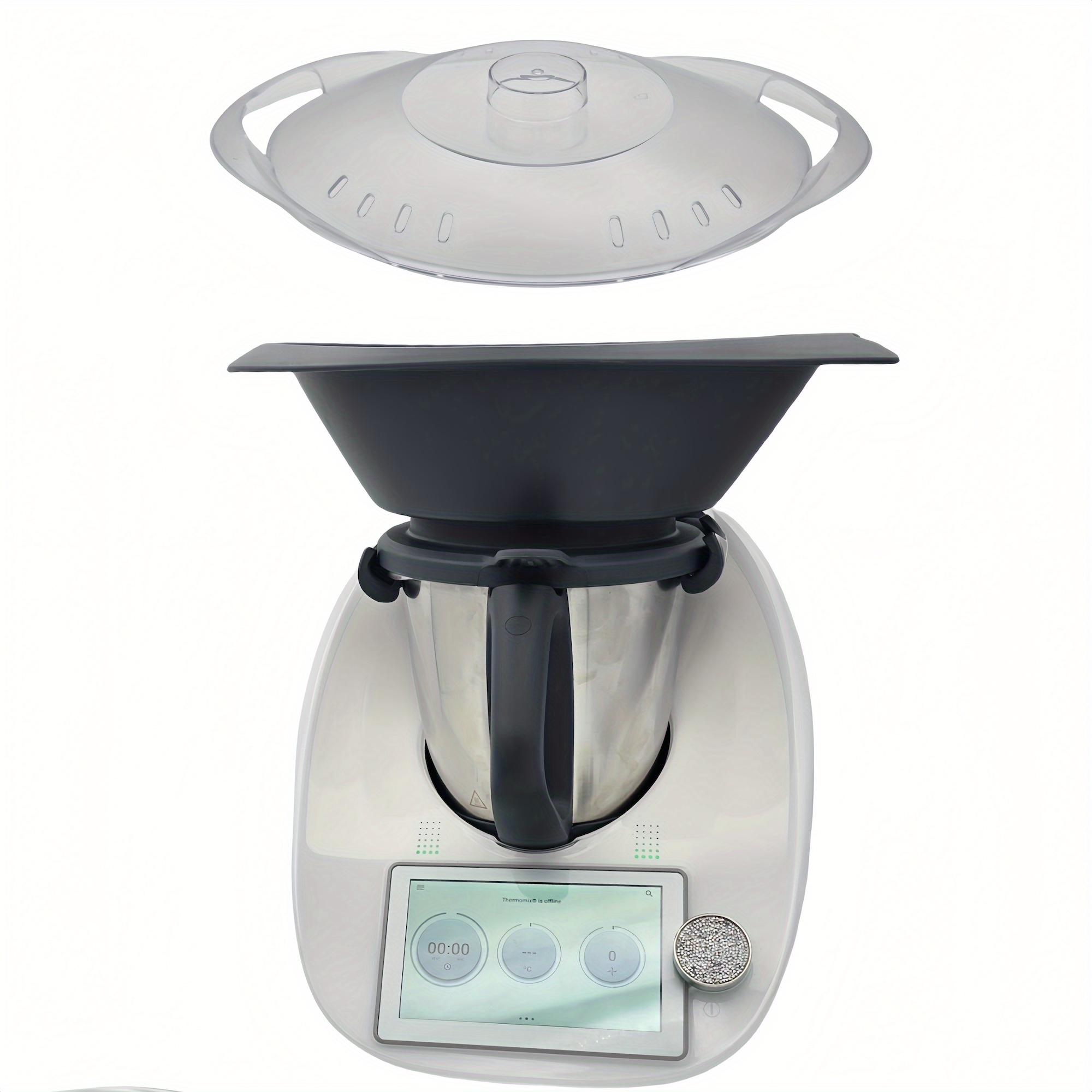 Kitchen Gadgets Thermomix - 보이는 투명 커버와 상단 커버 핸들이