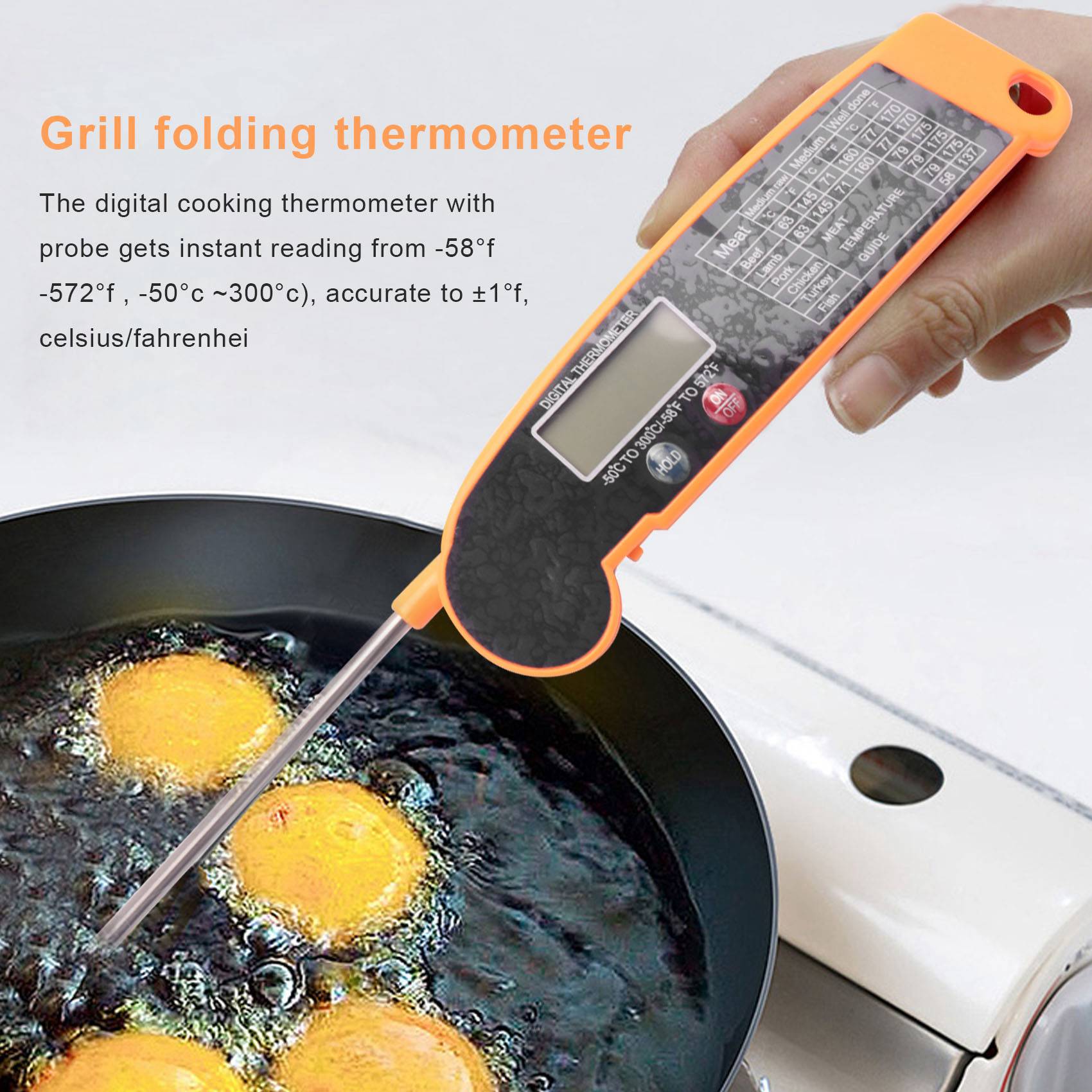 ABMI-디지털 즉시 측정 고기 온도계, 고정밀 온도  - Instant Read Thermometer 리뷰 및 가격