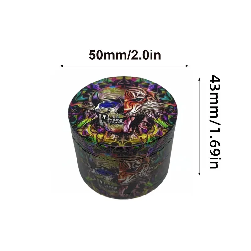 50mm 금속 해골 허브 분쇄기 4 레이어 향신료 고추 - Kitchen Gadgets Gold 리뷰 및 가격