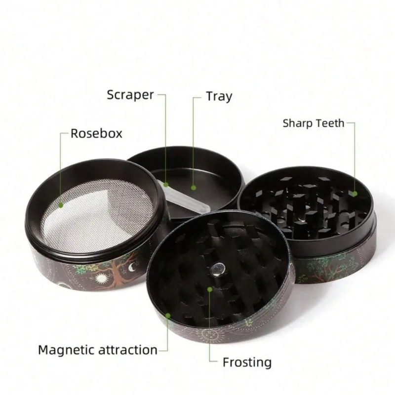 50mm 금속 해골 허브 분쇄기 4 레이어 향신료 고추 - Kitchen Gadgets Gold 리뷰 및 가격