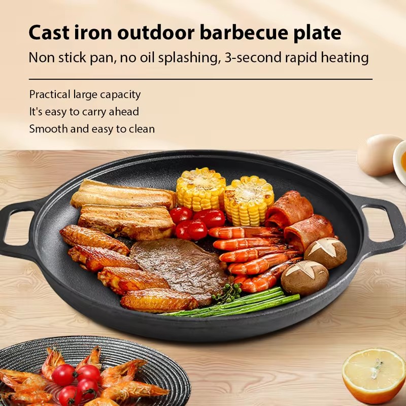 내구성이 뛰어난 코팅된 주철 프라이팬, 실내외에서 스테 - Cast Iron Skillet 리뷰 및 가격