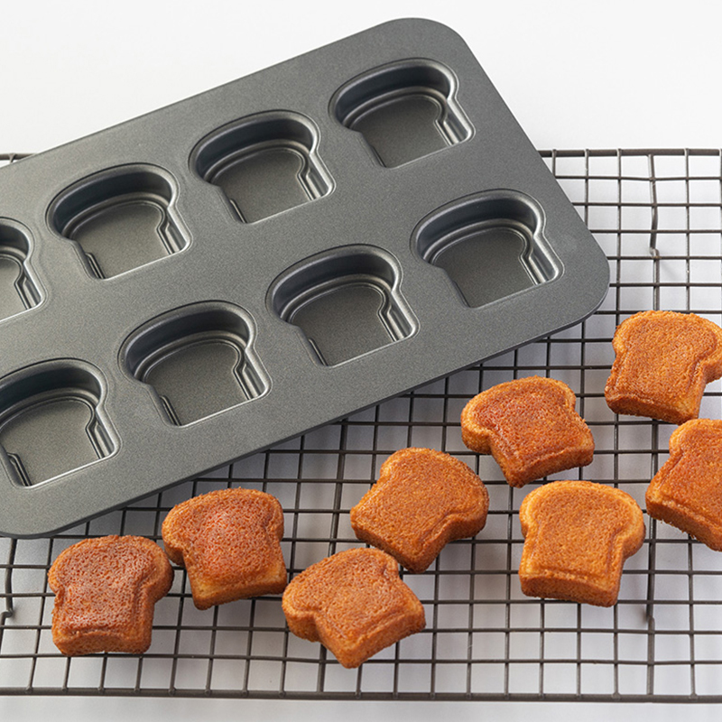 8 캐비티 토스트 빵 패턴 탄소강 케이크 금형 마들렌  - Kitchen Gadgets Worth Buying 리뷰 및 가격