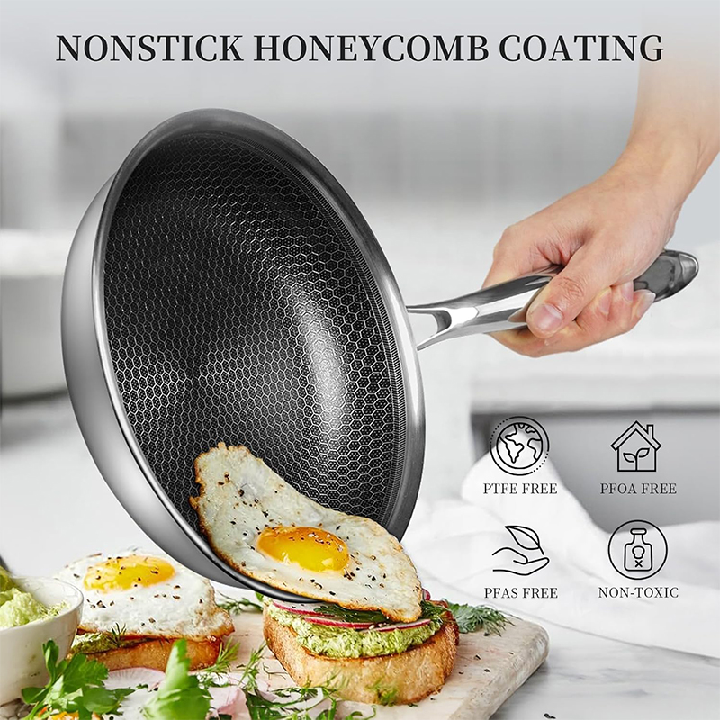 스테인리스 스틸 뚜껑 있는 벌집 모양 논스틱 프라이팬  - Cast Iron Skillet 리뷰 및 가격