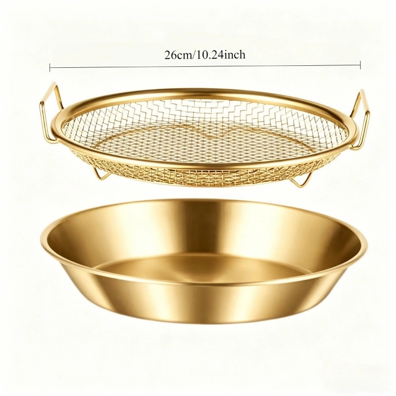 골드 튀김 망 쟁반 세트 기름 받침대 기름 털이 망 에 - Kitchen Gadgets Gold 리뷰 및 가격