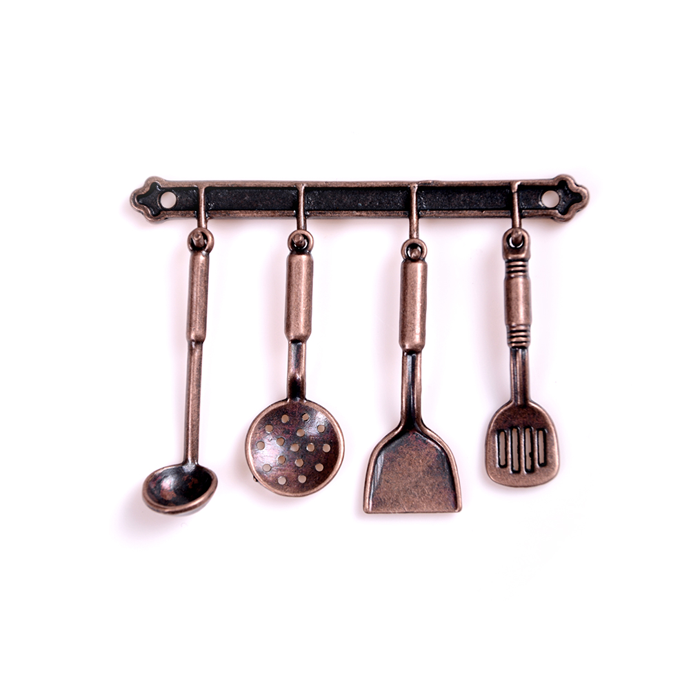 1:12 스케일 인형 집 미니어처 로즈 골드 컬러 프라 - Kitchen Gadgets Gold 리뷰 및 가격