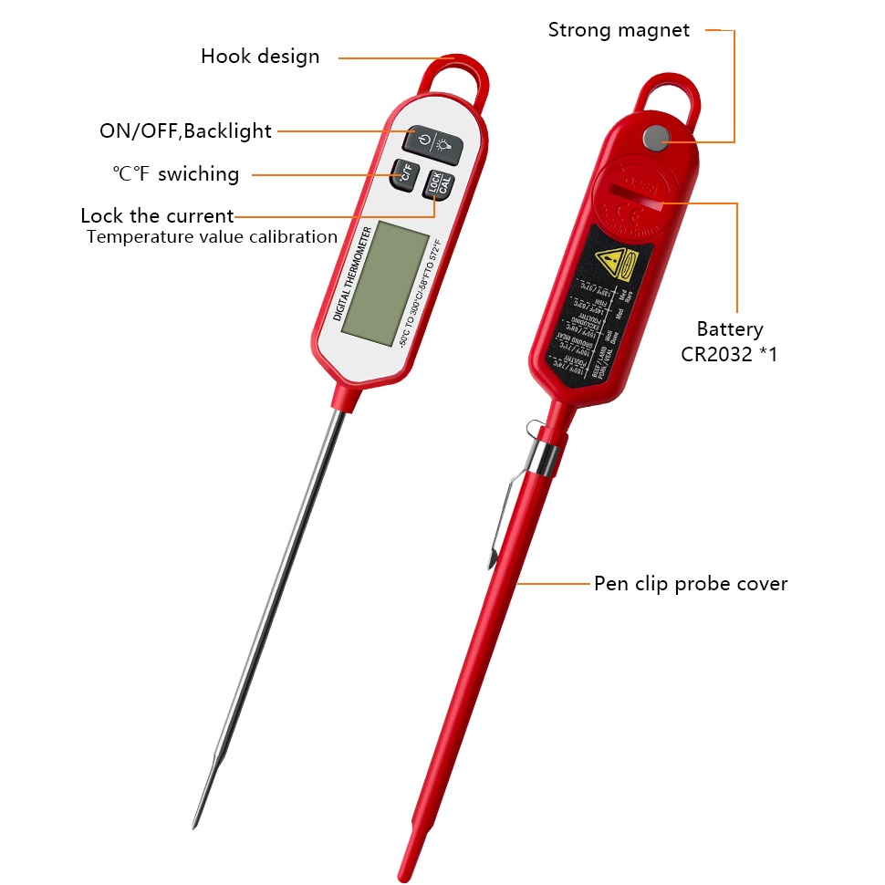디지털 고기 온도계 즉시 판독 백라이트 디스플레이, 물 - Instant Read Thermometer 리뷰 및 가격