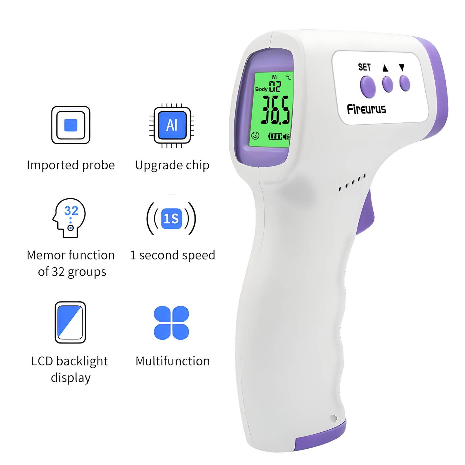 1. 초고속 측정, 비접촉식 적외선 온도계, 백라이트  - Instant Read Thermometer 리뷰 및 가격