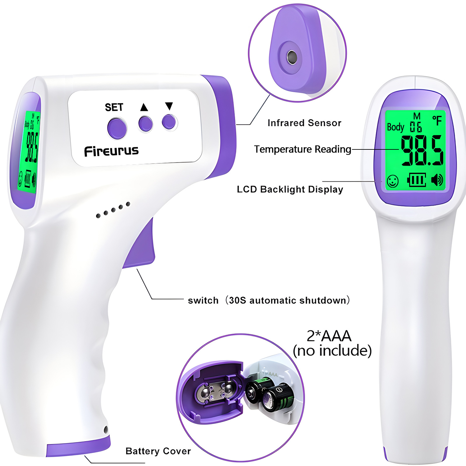 1. 초고속 측정, 비접촉식 적외선 온도계, 백라이트  - Instant Read Thermometer 리뷰 및 가격