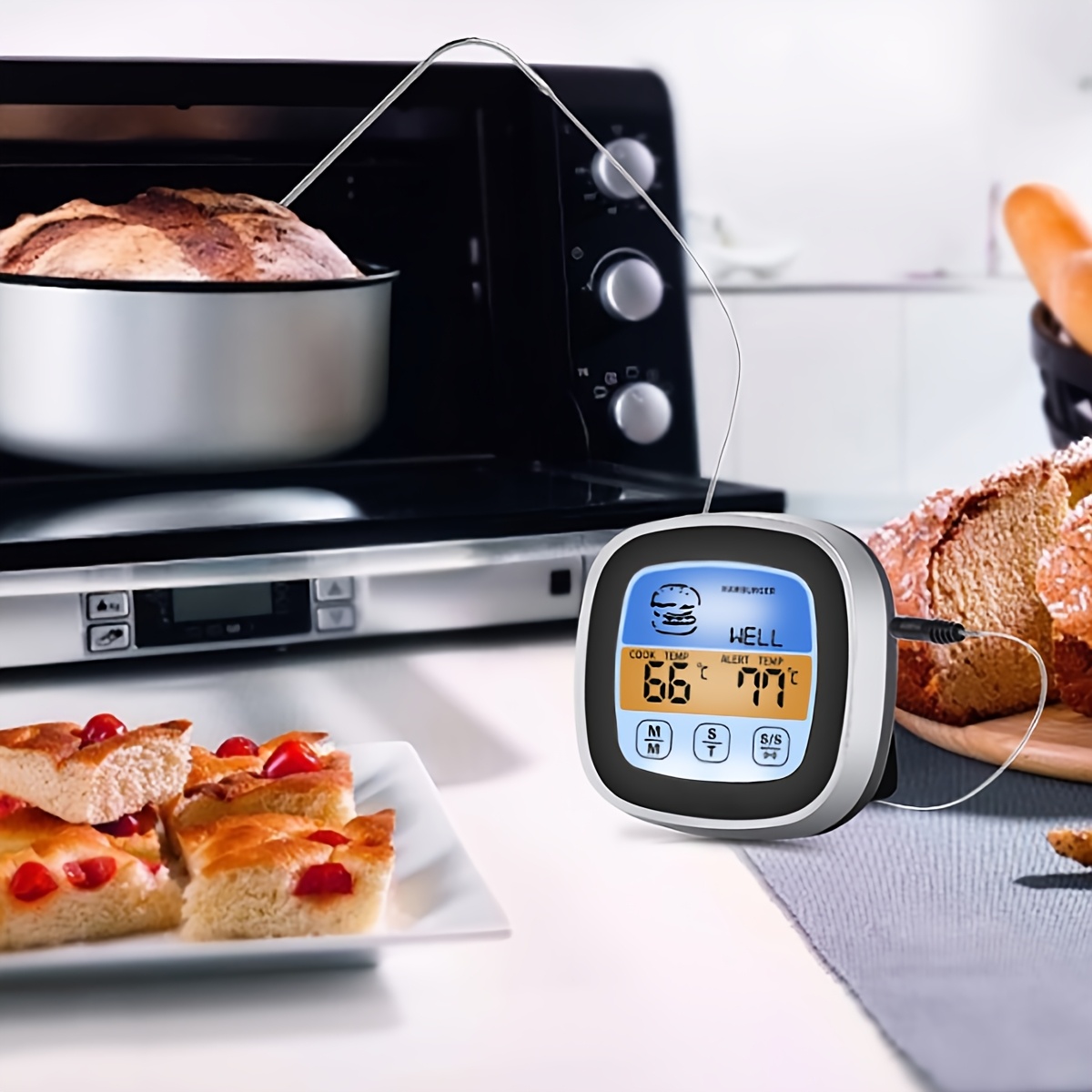 디지털 고기 온도계 바베큐 타이머 요리 도구 롱 프로브 - Instant Read Thermometer 리뷰 및 가격