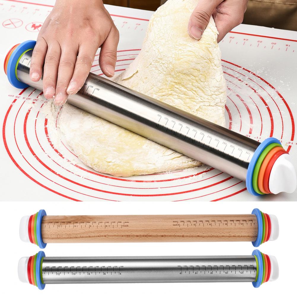 두께 표시가 있는 롤링 핀, 인체공학적 디자인으로 제작 - Pasta Measuring Tool 리뷰 및 가격