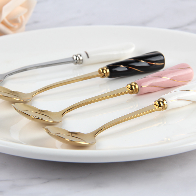 식기 커피 교반 숟가락 세라믹 손잡이 꽃 특종 스테인레 - Kitchen Gadgets Gold 리뷰 및 가격
