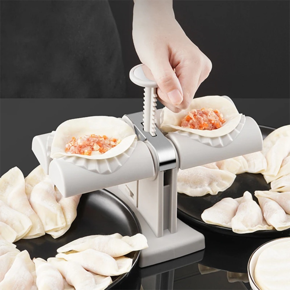 자동 만두 기계 청소 용이 이중 헤드 프레스 다이 파이 - Kitchen Gadgets Worth Buying 리뷰 및 가격
