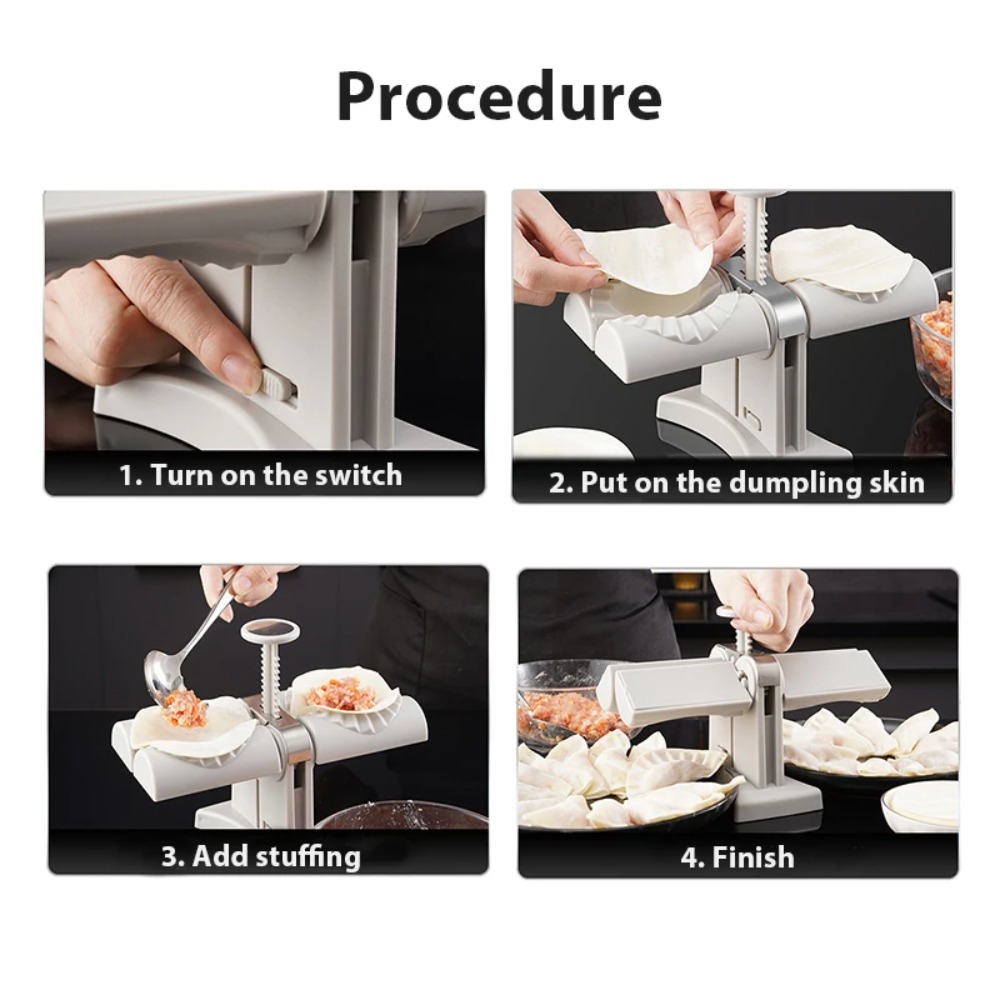 자동 만두 기계 청소 용이 이중 헤드 프레스 다이 파이 - Kitchen Gadgets Worth Buying 리뷰 및 가격