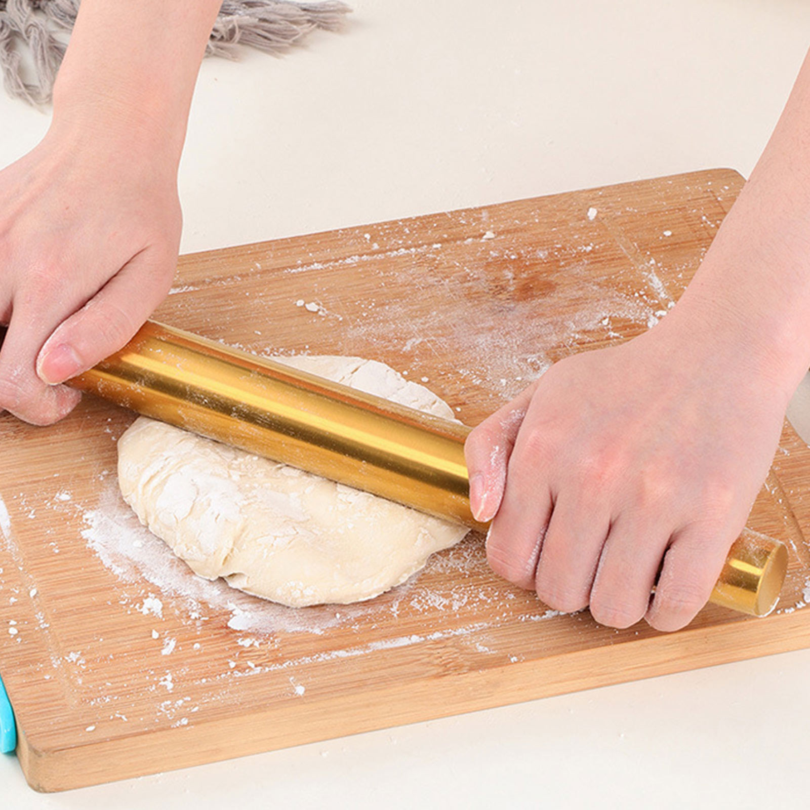 금색 밀대 베이킹 도구 쿠키 롤링 스테인리스 스틸 국수 - Kitchen Gadgets Gold 리뷰 및 가격