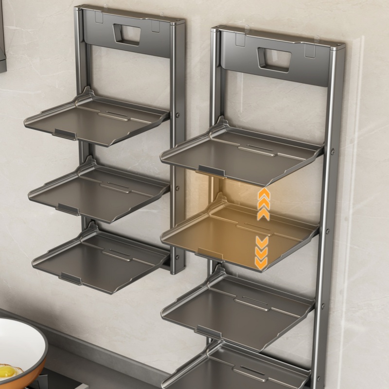 접이식 벽걸이 흡착식 수납 선반 2/3/4단 야채 과일 - Kitchen Gadgets Holder 리뷰 및 가격