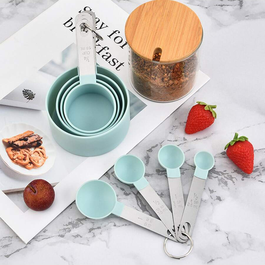 4PCS/8PCS 플라스틱 측정 컵 스푼 세트 스테인레 - Kitchen Gadgets Worth Buying 리뷰 및 가격