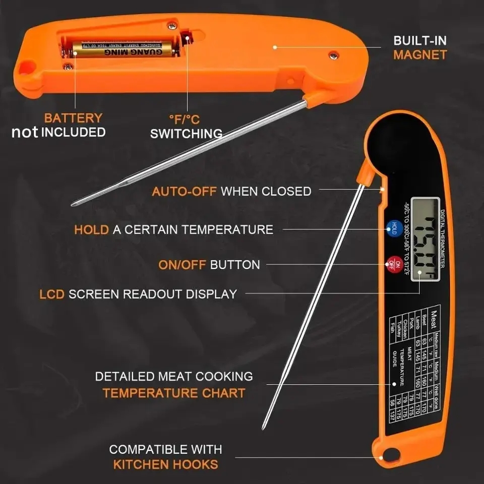 방수 디지털 주방용 식품/고기 온도계 (백라이트, 즉시 - Instant Read Thermometer 리뷰 및 가격