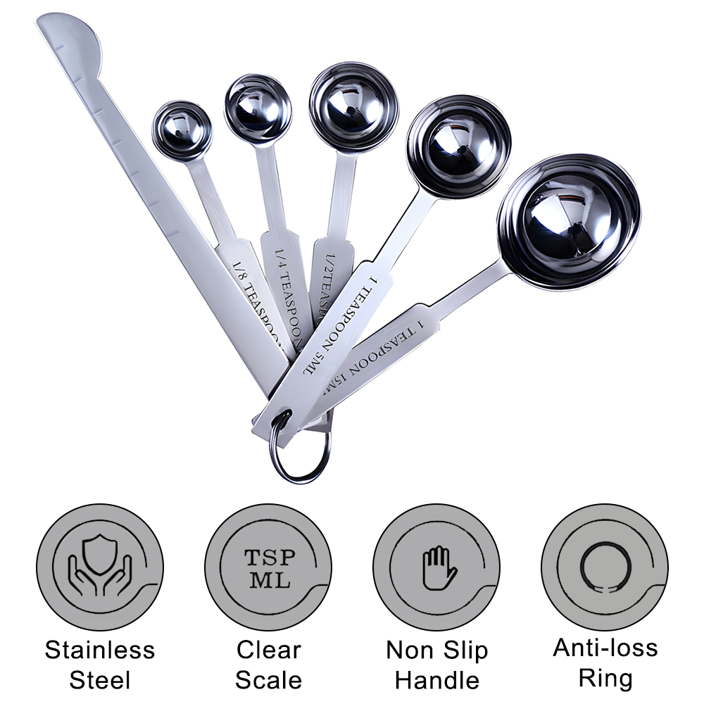 쌓을 수있는 측정 컵과 숟가락 세트 베이킹 도구 스테인 - Kitchen Gadgets Worth Buying 리뷰 및 가격